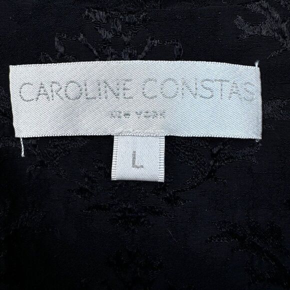 Caroline Constas Black Bette Blouse Balloon Sleeves - Picture 3 of 11